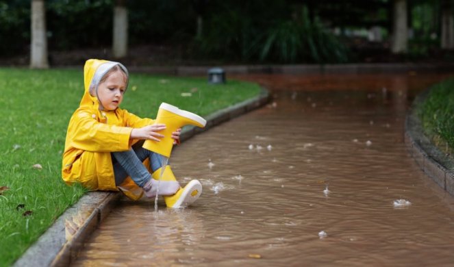 We celebrate Saint Sisoje, the PROTECTOR OF CHILDREN!  If it rains be sure to let them DO THIS to be healthy!