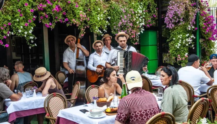 The trendy Skadarlija neighborhood of Old Belgrade, Serbia